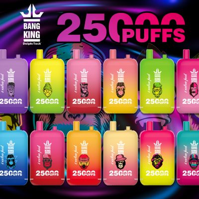 Bang King 25K(25000) Puffs Dual Pods 46ml E-liquid 0% 2% 3% 5% Nicotine Type-C Charging Disposable Vape