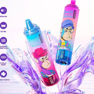 RandM Tornado 15K(15000) Puffs LED Display 25ml E-liquid 850mAh Rechargeable Battery 2% 5% Nicotine Disposable Vape
