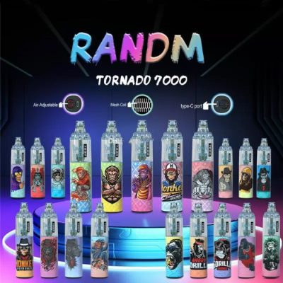 RandM Tornado 7K(7000) Puffs 14ml E-liquid 850mAh Battery 2% 5% Nicotine Rechargeable (type-C) Disposable Vape