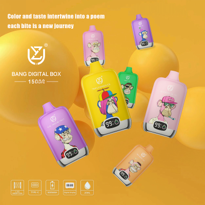 UZY Bang DIgital 15K(15000) Puffs 2% 5% Nicotine LCD screen 20ml Pre-filled E-juice 850mAh Battery Disposable Vape