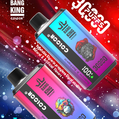 Bang King 30K(30000) Puffs New Double Flavor 0% 2% 3% 5% Nicotine LED Digital Display 36ml E-liquid Disposable Vape