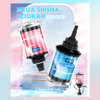 JNR MEGA SHISHA HOOKAH 100K(100000) Puffs 2% 5% Nicotine 2200mAh Rechargeable Battery Direct-to-Lung (DTL) Vaping 60mL E-liquid Ultimate Vape