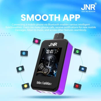 JNR Media Max 40K(40000) Puffs 2.4-Inch Large screen and phone function 5% Nicotine 21mL E-liquid Disposable Vape
