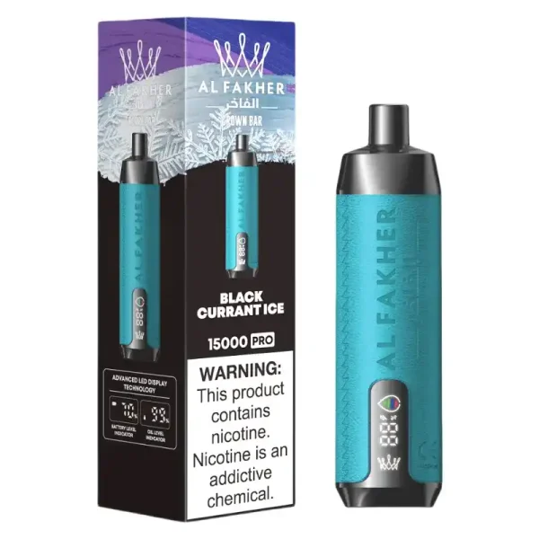 AL FAKHER CROWN BAR 15K(15000) Puffs 2% 5% Nicotine 20 ML of E-liquid Battery and Ejuice Display Battery Rechargeable (Type-C) Disposable Vape 43 AL Fakher Crown Bar 15K Pro 15000 Puffs 2% 5% Nicotine 18 ML of E-liquid Battery and Ejuice Display Battery Rechargeable (Type-C) Disposable Vape