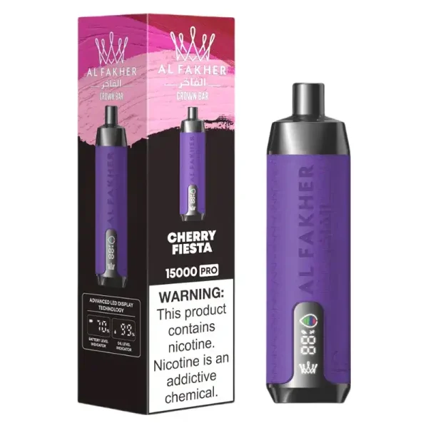 AL FAKHER CROWN BAR 15K(15000) Puffs 2% 5% Nicotine 20 ML of E-liquid Battery and Ejuice Display Battery Rechargeable (Type-C) Disposable Vape 46 AL Fakher Crown Bar 15K Pro 15000 Puffs 2% 5% Nicotine 18 ML of E-liquid Battery and Ejuice Display Battery Rechargeable (Type-C) Disposable Vape