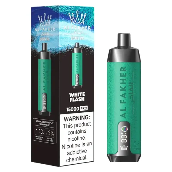 AL FAKHER CROWN BAR 15K(15000) Puffs 2% 5% Nicotine 20 ML of E-liquid Battery and Ejuice Display Battery Rechargeable (Type-C) Disposable Vape 57 AL Fakher Crown Bar 15K Pro 15000 Puffs 2% 5% Nicotine 18 ML of E-liquid Battery and Ejuice Display Battery Rechargeable (Type-C) Disposable Vape
