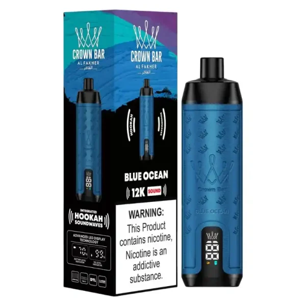 Al Fakher Crown Bar 12K (12000) Puffs 18ML E-liquid Direct-To-Lung (DTL) 750mAh Type-C Battery Disposable Vape 56 Al Fakher Crown Bar 12K (12000) Puffs 22ML E-liquid Direct-To-Lung (DTL) Leather Wrap 600mAh Type-C Battery Disposable Vape