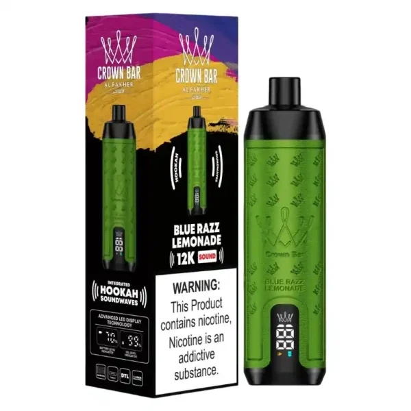 Al Fakher Crown Bar 12K (12000) Puffs 18ML E-liquid Direct-To-Lung (DTL) 750mAh Type-C Battery Disposable Vape 55 Al Fakher Crown Bar 12K (12000) Puffs 22ML E-liquid Direct-To-Lung (DTL) Leather Wrap 600mAh Type-C Battery Disposable Vape