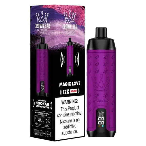 Al Fakher Crown Bar 12K (12000) Puffs 18ML E-liquid Direct-To-Lung (DTL) 750mAh Type-C Battery Disposable Vape 47 Al Fakher Crown Bar 12K (12000) Puffs 22ML E-liquid Direct-To-Lung (DTL) Leather Wrap 600mAh Type-C Battery Disposable Vape