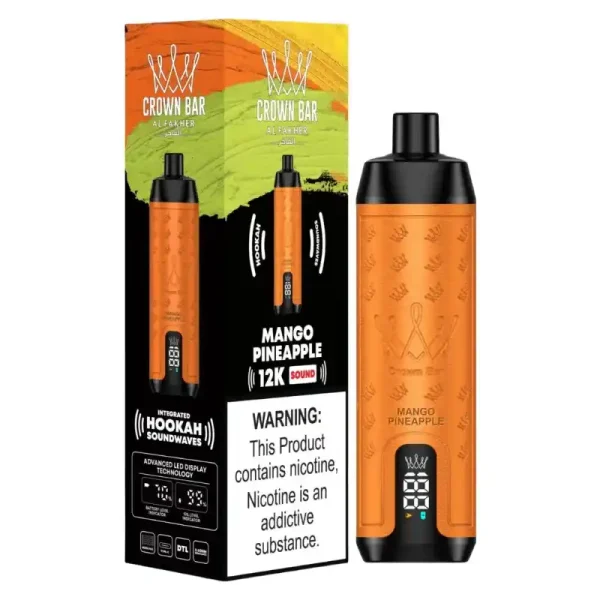 Al Fakher Crown Bar 12K (12000) Puffs 18ML E-liquid Direct-To-Lung (DTL) 750mAh Type-C Battery Disposable Vape 45 Al Fakher Crown Bar 12K (12000) Puffs 22ML E-liquid Direct-To-Lung (DTL) Leather Wrap 600mAh Type-C Battery Disposable Vape