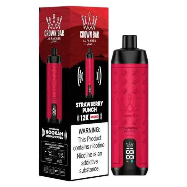 Al Fakher Crown Bar 12K (12000) Puffs 18ML E-liquid Direct-To-Lung (DTL) 750mAh Type-C Battery Disposable Vape 43 Al Fakher Crown Bar 12K (12000) Puffs 22ML E-liquid Direct-To-Lung (DTL) Leather Wrap 600mAh Type-C Battery Disposable Vape