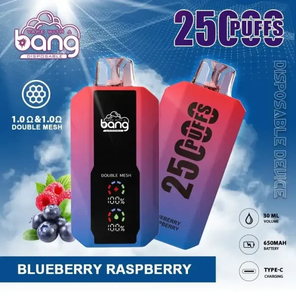 Bang 25K (25000) Puffs LCD Display 30ml E-liquid 650 mAh Battery 0% 2% 3% 5% Nicotine Disposable Vape 37 Bang 25K(25000) Puffs LCD Display 30ml E-liquid 650 mAh Battery 0% 2% 3% 5% Nicotine Disposable Vape