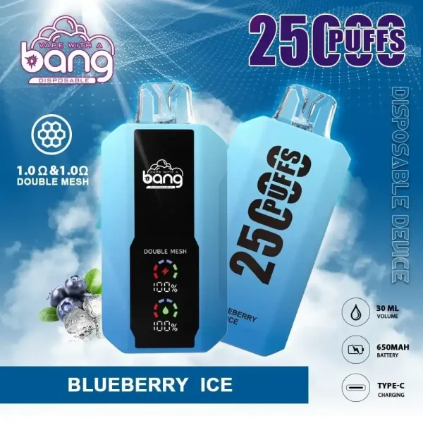 Bang 25K (25000) Puffs LCD Display 30ml E-liquid 650 mAh Battery 0% 2% 3% 5% Nicotine Disposable Vape 39 Bang 25K(25000) Puffs LCD Display 30ml E-liquid 650 mAh Battery 0% 2% 3% 5% Nicotine Disposable Vape