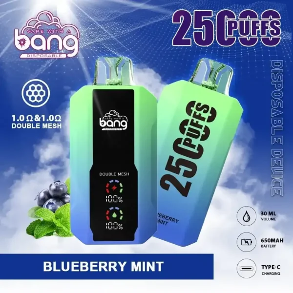 Bang 25K (25000) Puffs LCD Display 30ml E-liquid 650 mAh Battery 0% 2% 3% 5% Nicotine Disposable Vape 38 Bang 25K(25000) Puffs LCD Display 30ml E-liquid 650 mAh Battery 0% 2% 3% 5% Nicotine Disposable Vape