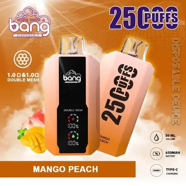 Bang 25K (25000) Puffs LCD Display 30ml E-liquid 650 mAh Battery 0% 2% 3% 5% Nicotine Disposable Vape 35 Bang 25K(25000) Puffs LCD Display 30ml E-liquid 650 mAh Battery 0% 2% 3% 5% Nicotine Disposable Vape