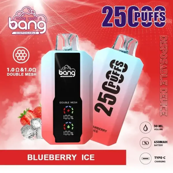Bang 25K (25000) Puffs LCD Display 30ml E-liquid 650 mAh Battery 0% 2% 3% 5% Nicotine Disposable Vape 33 Bang 25K(25000) Puffs LCD Display 30ml E-liquid 650 mAh Battery 0% 2% 3% 5% Nicotine Disposable Vape