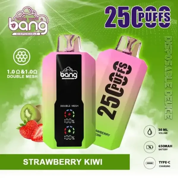 Bang 25K (25000) Puffs LCD Display 30ml E-liquid 650 mAh Battery 0% 2% 3% 5% Nicotine Disposable Vape 27 Bang 25K(25000) Puffs LCD Display 30ml E-liquid 650 mAh Battery 0% 2% 3% 5% Nicotine Disposable Vape