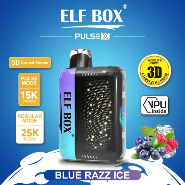 ELF Box Pulse X 25k (25000) Puffs 3D Curved Screen 18ml E-liquid Beautiful Disposable Vape 33 ELF BOX PULSE X 25k (25000) Puffs 3D Curved Screen 18ml E-liquid Beautiful Disposable Vape