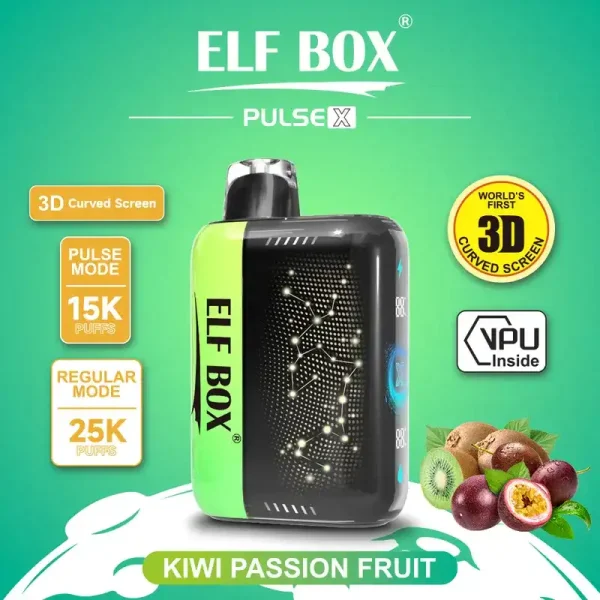 ELF Box Pulse X 25k (25000) Puffs 3D Curved Screen 18ml E-liquid Beautiful Disposable Vape 30 ELF BOX PULSE X 25k (25000) Puffs 3D Curved Screen 18ml E-liquid Beautiful Disposable Vape