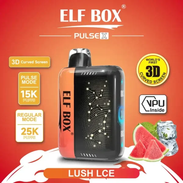 ELF Box Pulse X 25k (25000) Puffs 3D Curved Screen 18ml E-liquid Beautiful Disposable Vape 29 ELF BOX PULSE X 25k (25000) Puffs 3D Curved Screen 18ml E-liquid Beautiful Disposable Vape