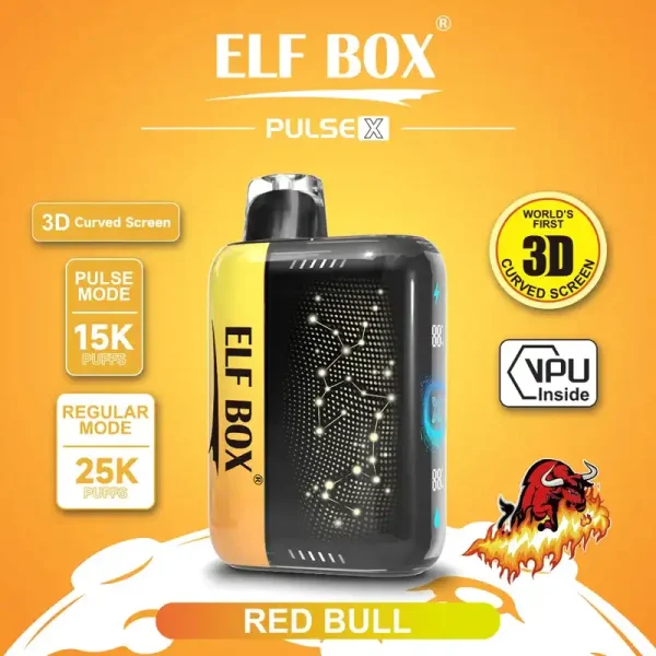 ELF Box Pulse X 25k (25000) Puffs 3D Curved Screen 18ml E-liquid Beautiful Disposable Vape 27 ELF BOX PULSE X 25k (25000) Puffs 3D Curved Screen 18ml E-liquid Beautiful Disposable Vape