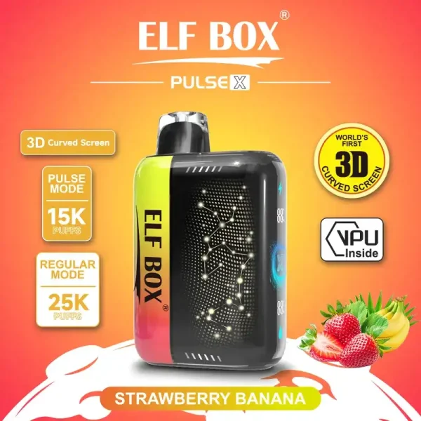 ELF Box Pulse X 25k (25000) Puffs 3D Curved Screen 18ml E-liquid Beautiful Disposable Vape 26 ELF BOX PULSE X 25k (25000) Puffs 3D Curved Screen 18ml E-liquid Beautiful Disposable Vape