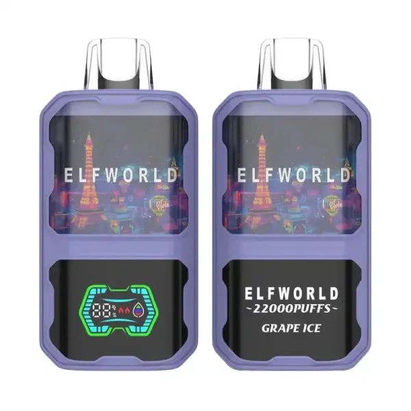 Elfworld AI 22K (22000) Puffs 3D Curved Screen 26ml E-liquid Capacity Adjustable Ariflow Display Screen Disposable Vape 30 Elfworld AI 22000 Puffs 3D Curved Screen 26ml e-liquid capacity Adjustable ariflow Display Screen Disposable Vape