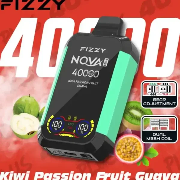 Fizzy Nova Plus 40K (40000) Puffs LCD Display 40ml E-liquid 850 mAh Battery 2% 5% Nicotine 12 Flavors Disposable Vape 9 Fizzy-Nova-Plus-40K-40000-Puffs-Disposable-Vape