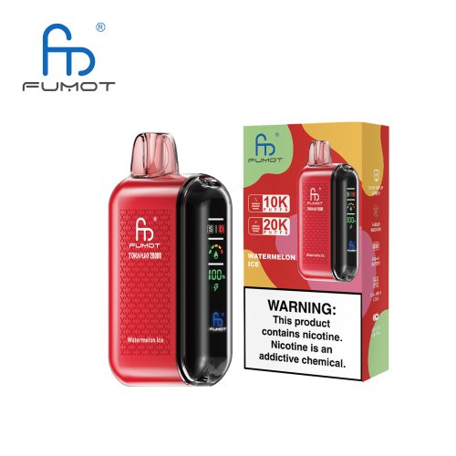 RandM Fumot Tornado 20K (20000) Puffs LCD Screen 28ML E-liquid Metal Painting Craft Disposable Vape