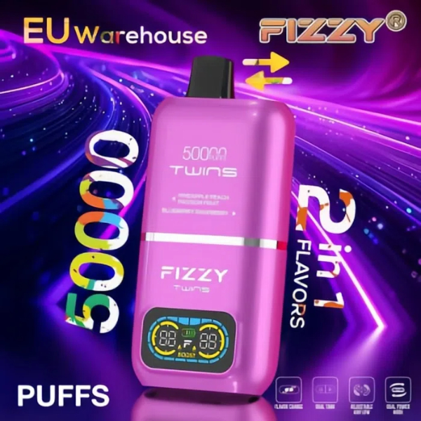 new-vape.com FIZZY TWINS 50K: Double the Flavor! Double the Vapor! Double the Thrills! The Ultimate Disposable Vape Experience!
