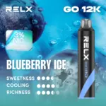 RELX Smash Go 12,000 พัฟ นิโคติน 3% ไอศกรีมบลูเบอร์รี่