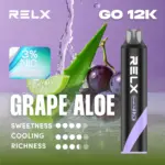RELX Smash Go 12,000 พัฟ นิโคติน 3% องุ่นว่านหางจระเข้