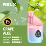 RELX Diva 3% นิโคติน 30,000 พัฟ องุ่นว่านหางจระเข้