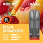 RELX Ultra Pod นิโคติน 5% ลูกพีชสตรอว์เบอร์รี